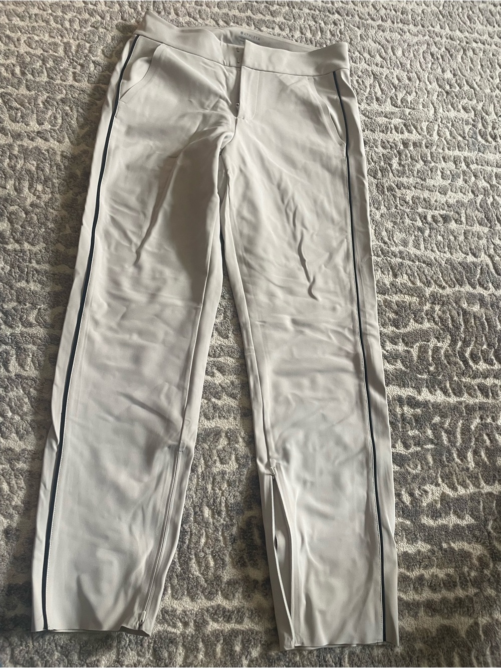 Athleta Cream Stellar Novelty Trouser - Soft Neutral